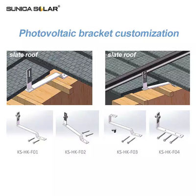 SUS 304 Solar Panel Bracket Aluminum Alloy Solar Roof Hook