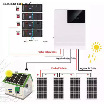 Power Battery Wall Hybrid Solar System 48V LiFePO4 10KWh Solar Generator For House