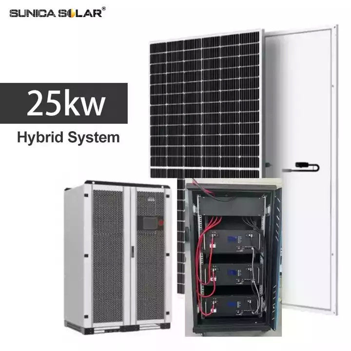 MC4 Waterproof Off Grid PV System 25KW Pv Energy System  Battery Storage